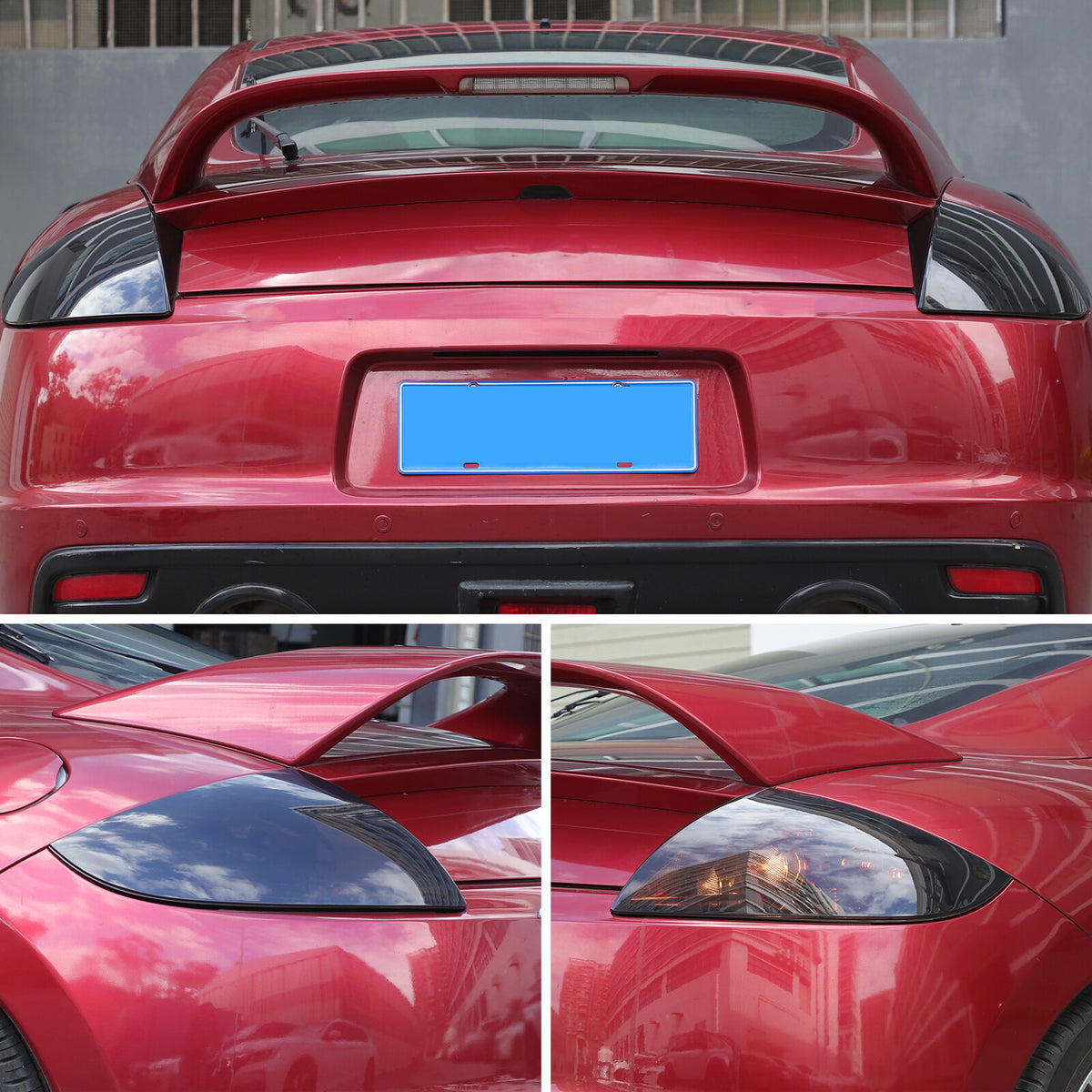 Smoked Black Rear Tail Light Guard Cover Trim Bezel For Mitsubishi Eclipse 06-11 2
