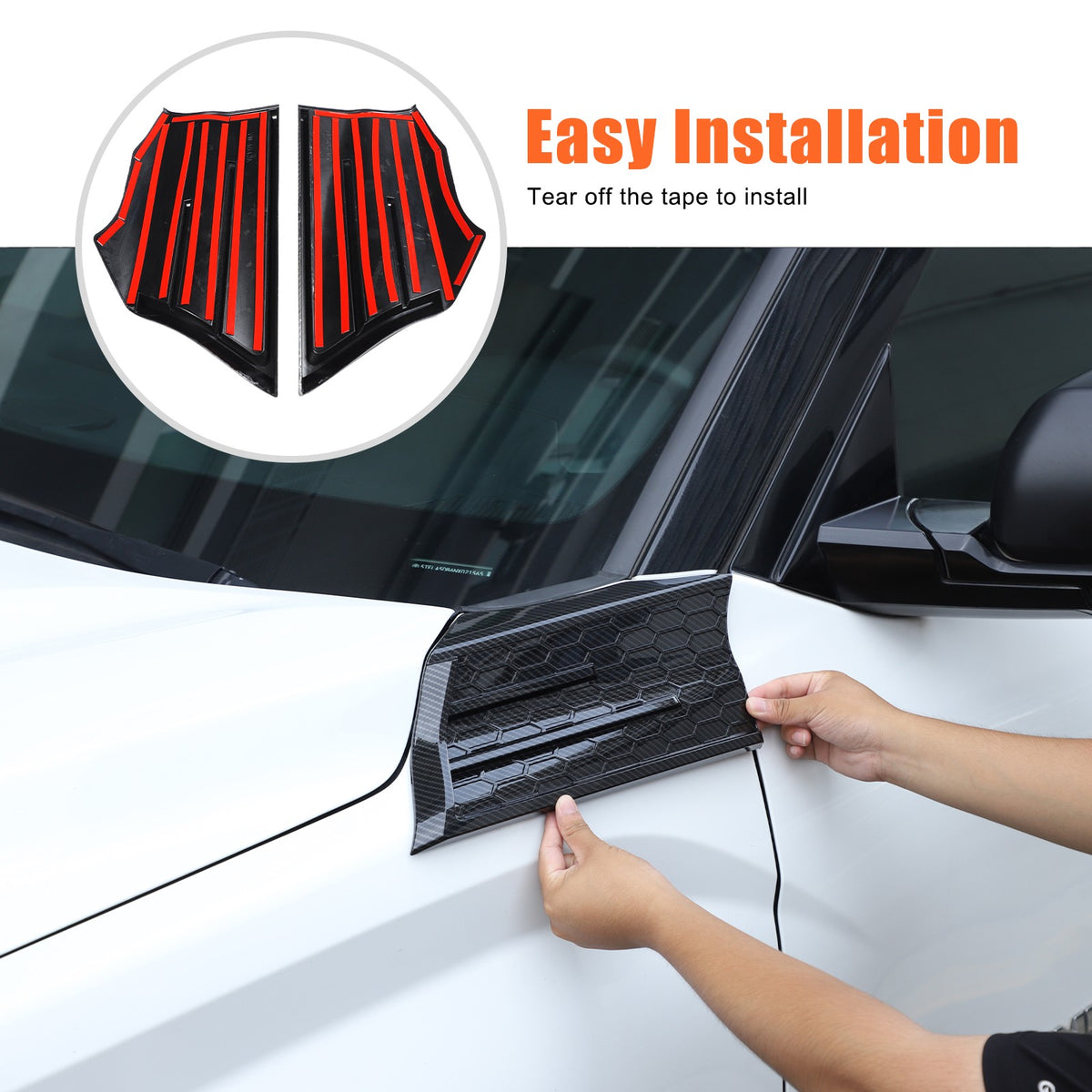 Carbon Fiber Style Fender Upper Decor Cover Trim For Toyota Tundra 2022+ 7