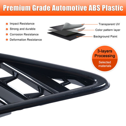 Piano Black ABS Rear Fender Air Intake Frame Trim For Corvette C7 2014-2019 US 10