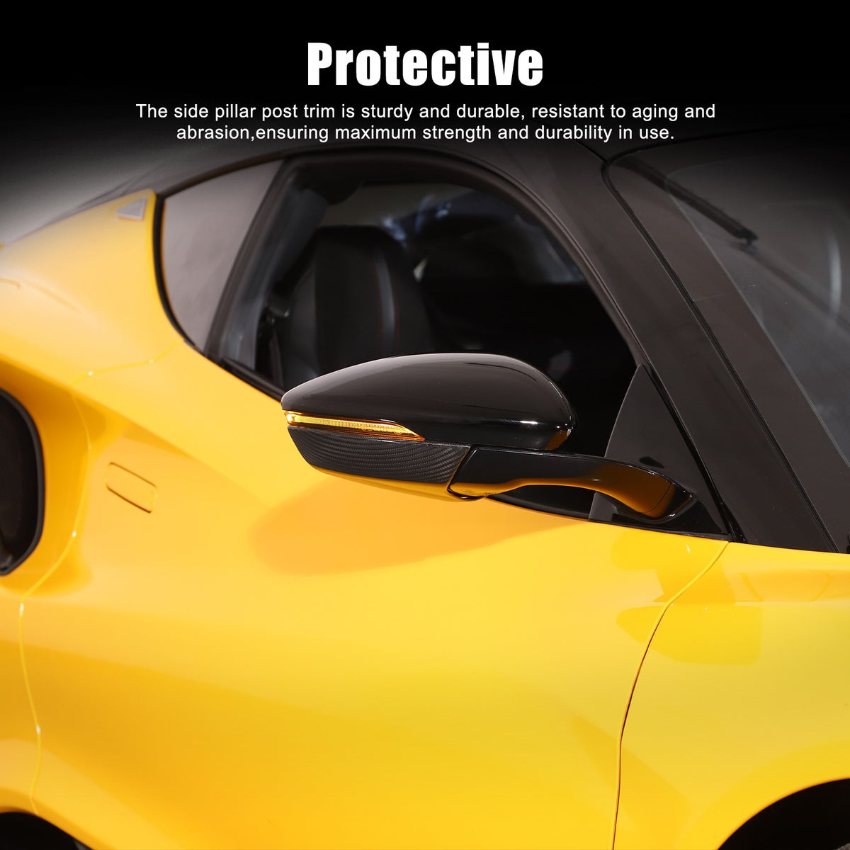 Real Carbon Fiber Exterior Rearview Mirror Base Trim For Lotus Emira 21-23 US 20