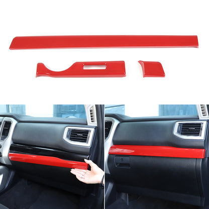 Red ABS Dashboard Center Console Trim Cover for Nissan Titan 2016-23 US 4