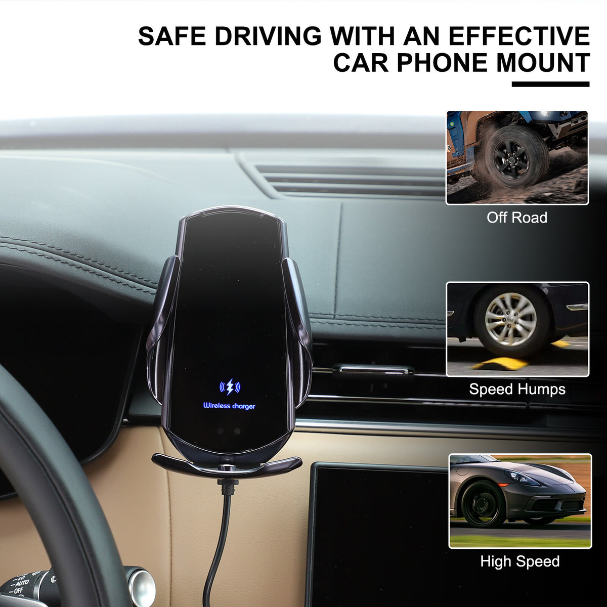 Wireless Charging Navigation Phone Bracket For Range Rover Vogue L460/Sport L461 6