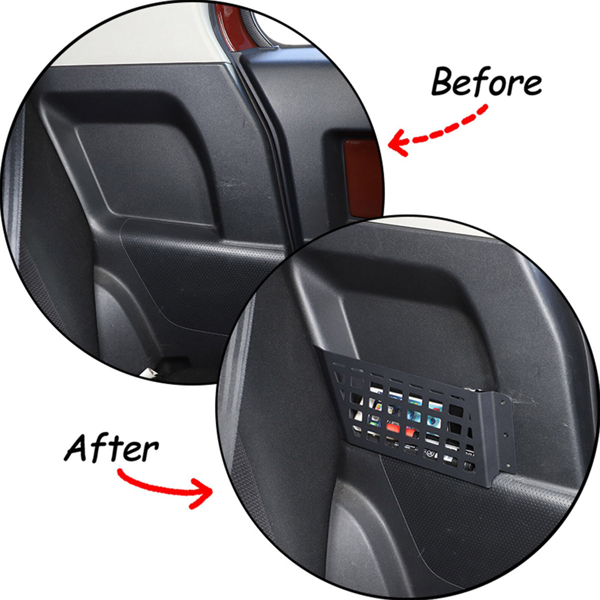 Rear Side Storage Panel Basket Box Tray For Toyot-a FJ Cruiser 2007-2021 US 7