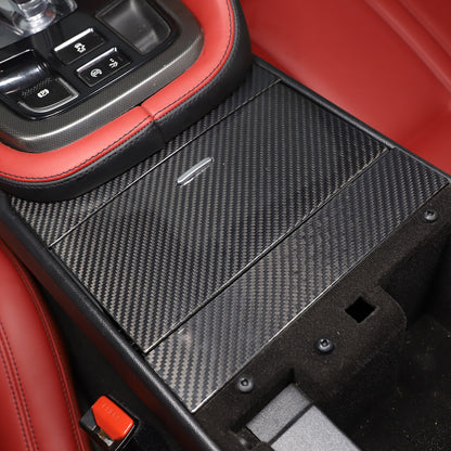 Real Carbon Fiber Interior Center Console Panel Trim For Jaguar F-TYPE 2013-24 5