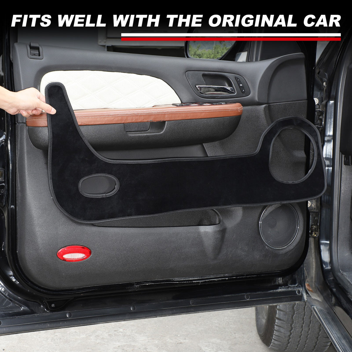 Door Side Anti-Kick Anti-Dirty Guard Cover Trim For Cadillac Escalade 2007-2014 10