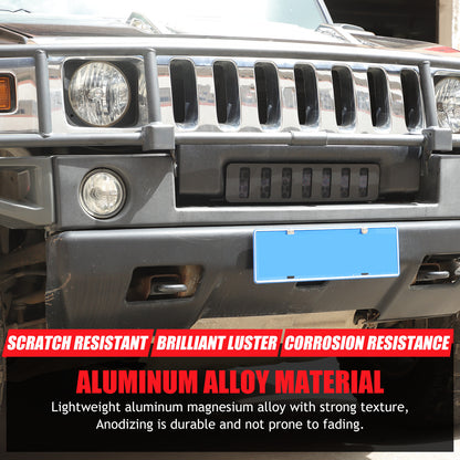 Black Alloy Black Front bumper Lower Grille Trim Cover For Hummer H2 2003-2009 20