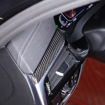 Real Carbon Fiber Center Left Air Vent Upper Trim For BMW 5 6 G30/G38/G32 US 13