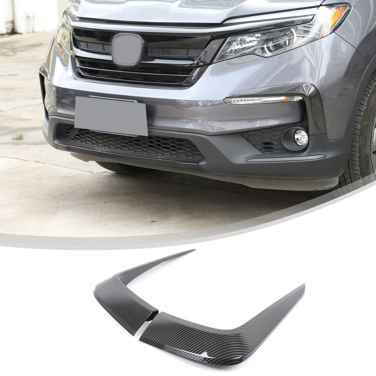 Carbon Fiber ABS Front Bumper Side Air Intake Trim For Honda Pilot 2015-2022 22