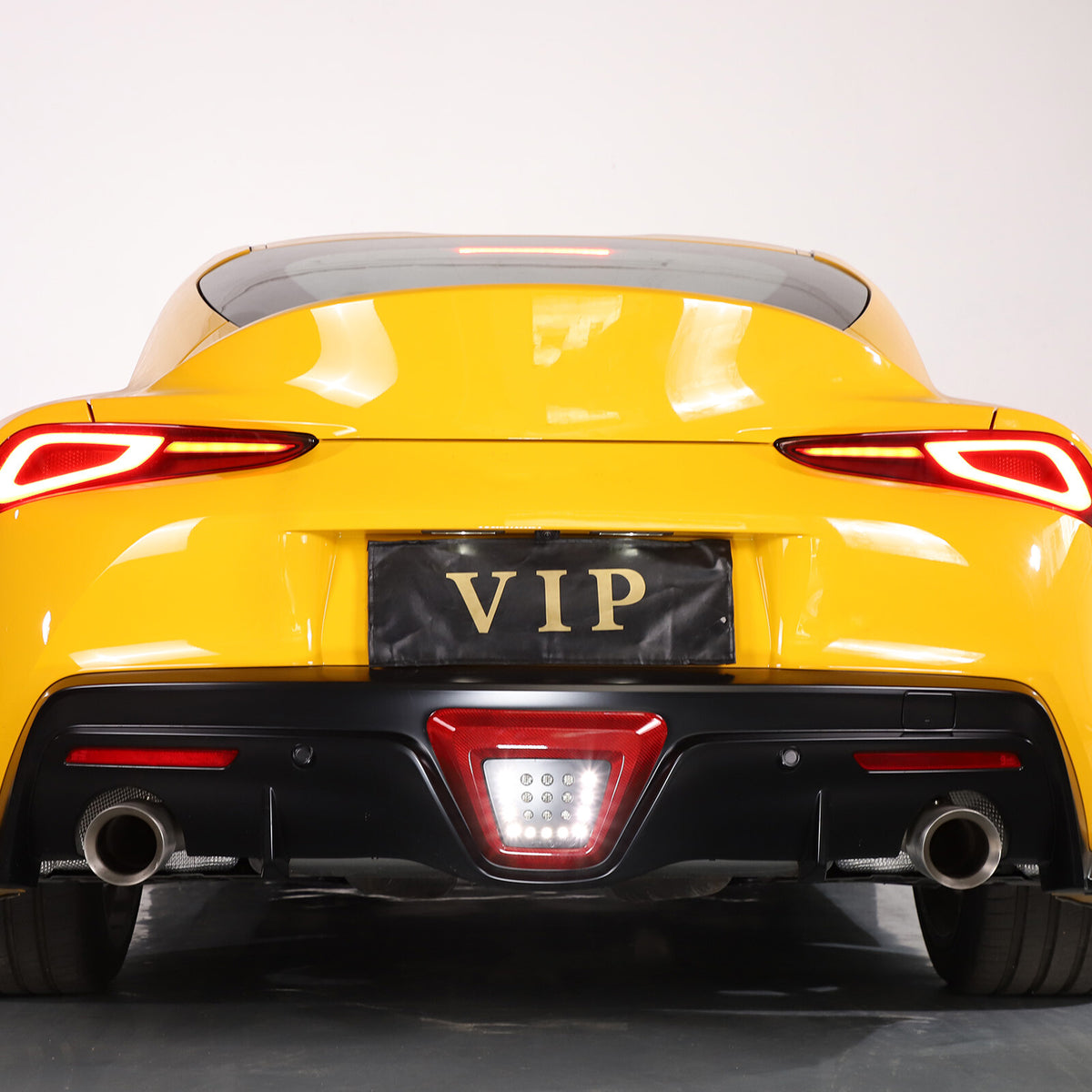 Red Real Carbon fiber Rear Bumper lower brake light frame For GR Supra 19-24 8