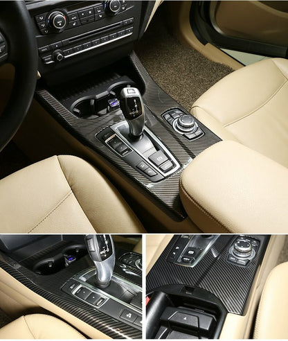 For BMW X3 F25 X4 F26 2011-17 Carbon ABS Center Console Gear Shift Panel Trim US 5