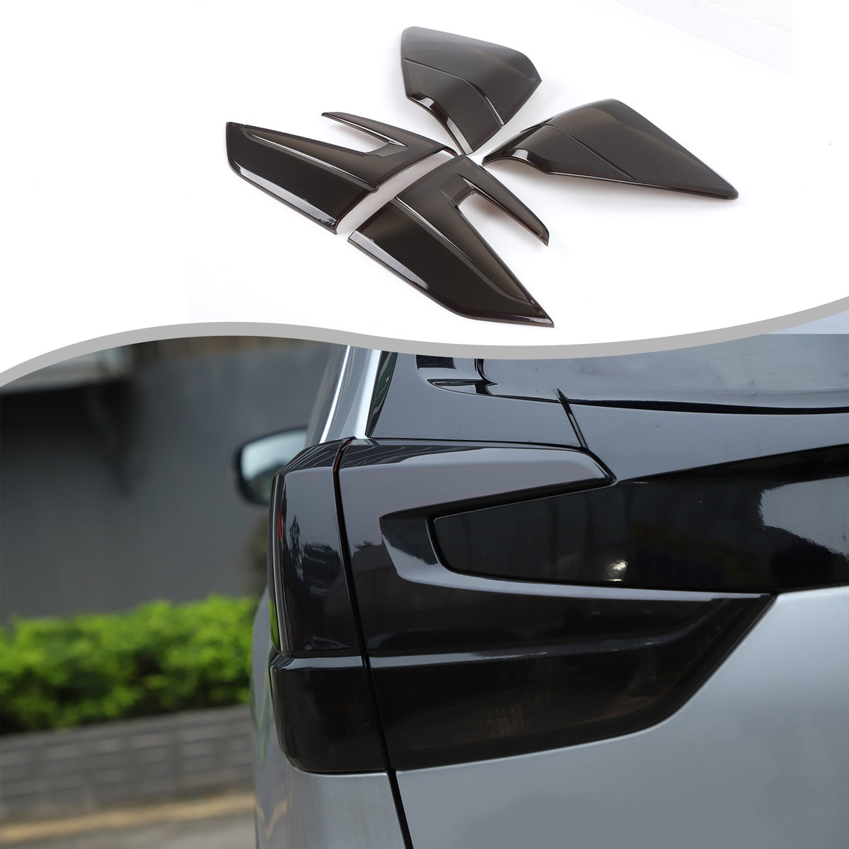 Transparent Gray ABS Tail Light Smoked Cover Trim For Subaru Forester SL 2019-24 5