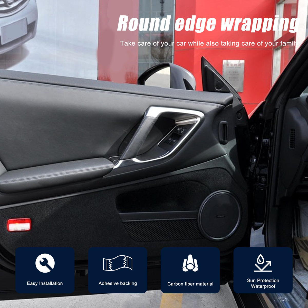 Matte Real Carbon Fiber Inner Door Handle Trim For Nissan GTR R35 2008‑2016 6