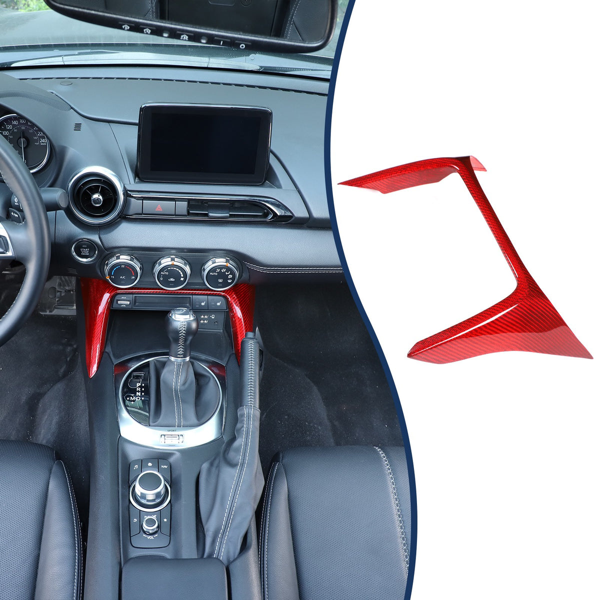 Red Real Carbon Fiber Interior Full Interior Trim For Mazda MX-5 Miata 2016-2026 - Variants 1-5 11