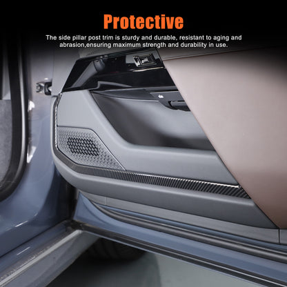 ABS Carbon Fiber Inner door Armrest panel Trim Cover For BMW 7 Series G70 23-25 15