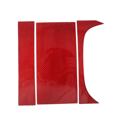 Red Carbon Fiber Interior Cup Holder Cover Trim Frame For Jaguar F-TYPE 2013-24 12