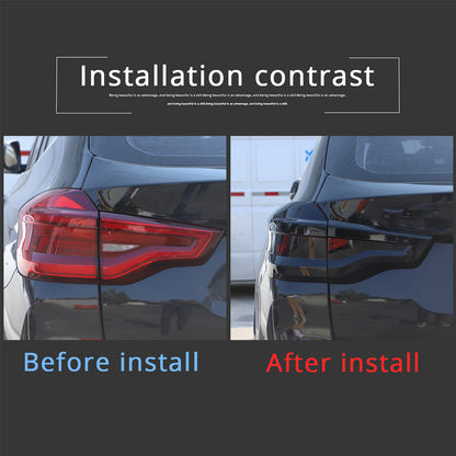 For BMW X3 G01 2018-2021 Smoke Black ABS Rear Tail Light Lamp Guards Cover Trim 3