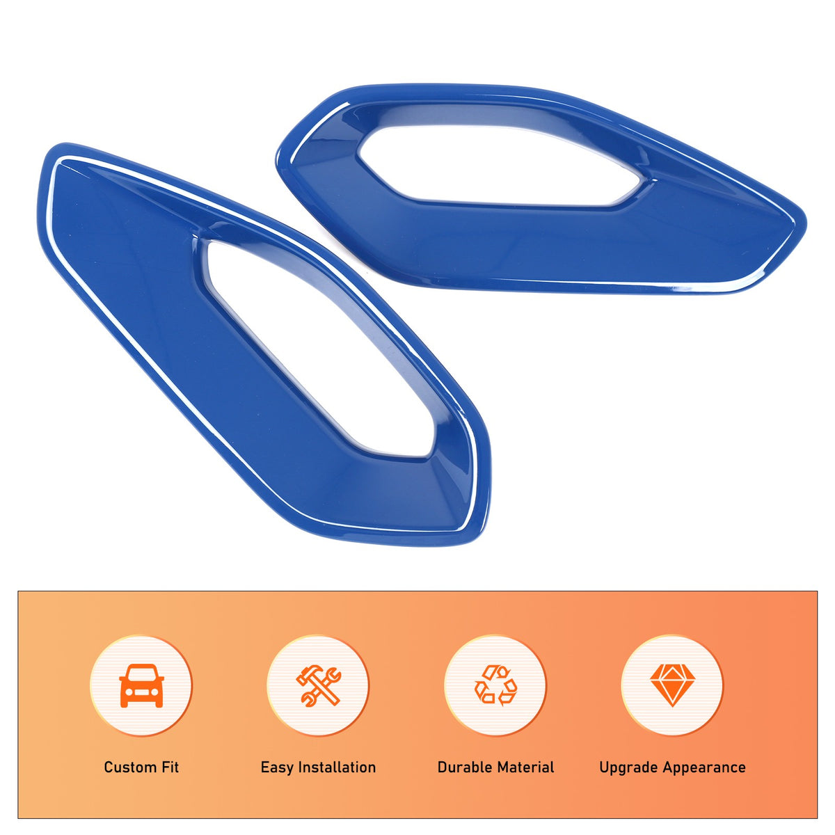 ABS Blue Center Console Side Armrest Frame Trim For Nissan Frontier 2022+ US 15