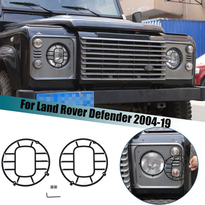 Front Lamp Headlight Cover Guard Net Trim For Land Rover Defender L316 2004-19 1