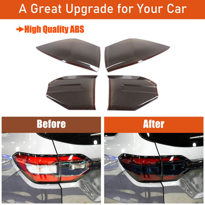 Transparent Gray ABS Smoked Tail Light Cover Trim For Honda Pilot 2023-2025 4