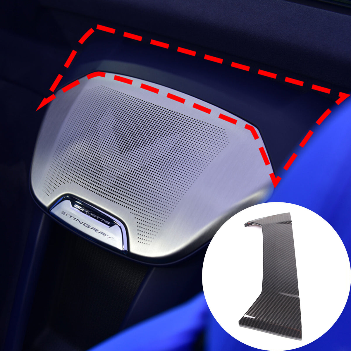 Carbon Fiber ABS Interior Full Decor Cover Trim Kit For Corvette C8 2020-2025 - Styles 41-45 12