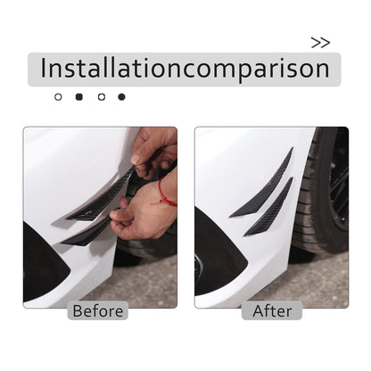 Car Bumper Fin Canard Splitter Diffuser Valence Spoiler Lip For Corvette C8 4