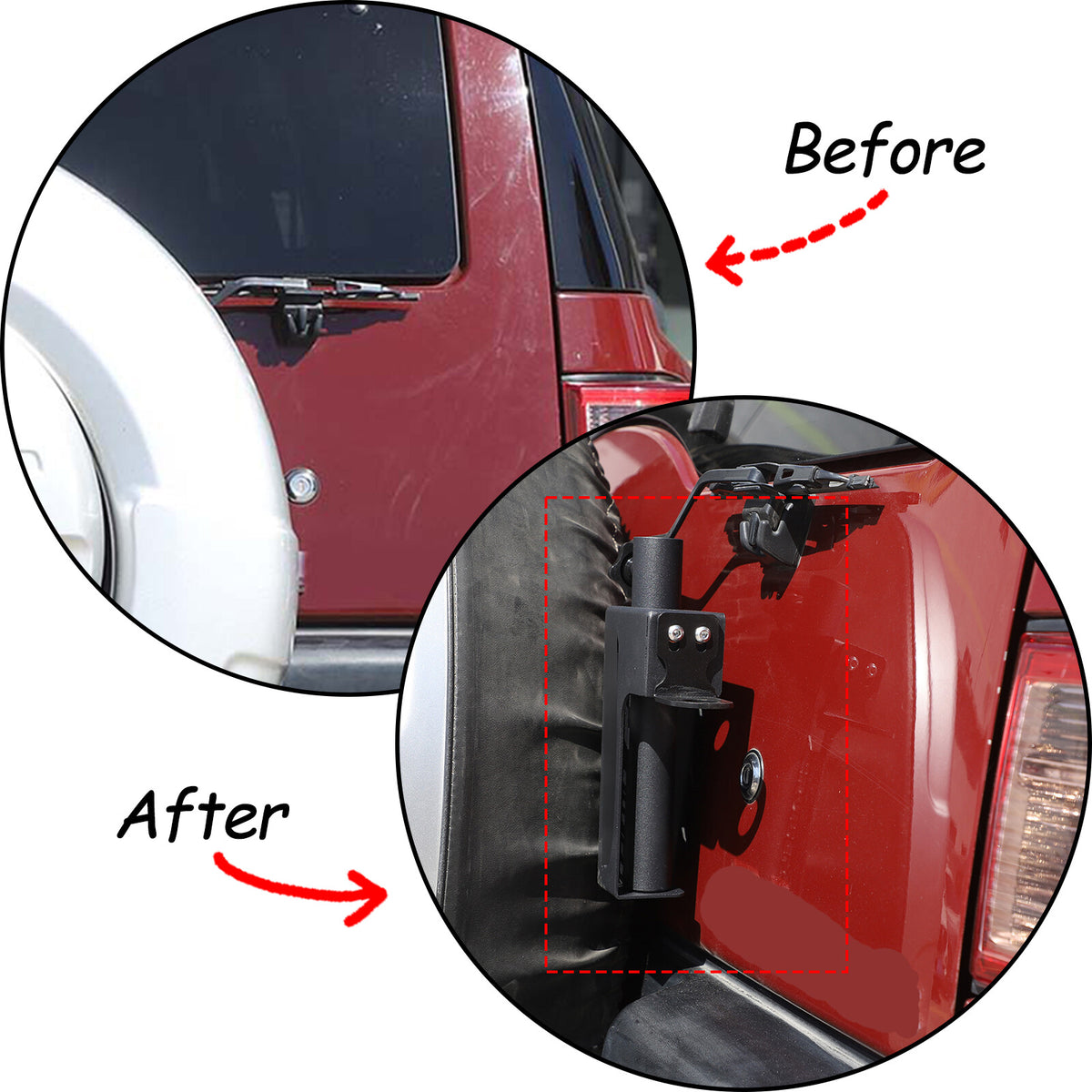 US Flag Tailgate flagpole Antenna Bracket Holder Mount For Toyota FJ Cruiser 07+ 11