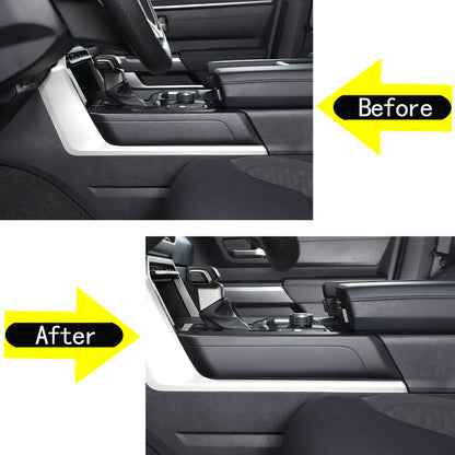 Matte Black ABS Interior Decoration Cover Trim Kit For Toyota Tundra 2022-26 US - Variants 21-25 5