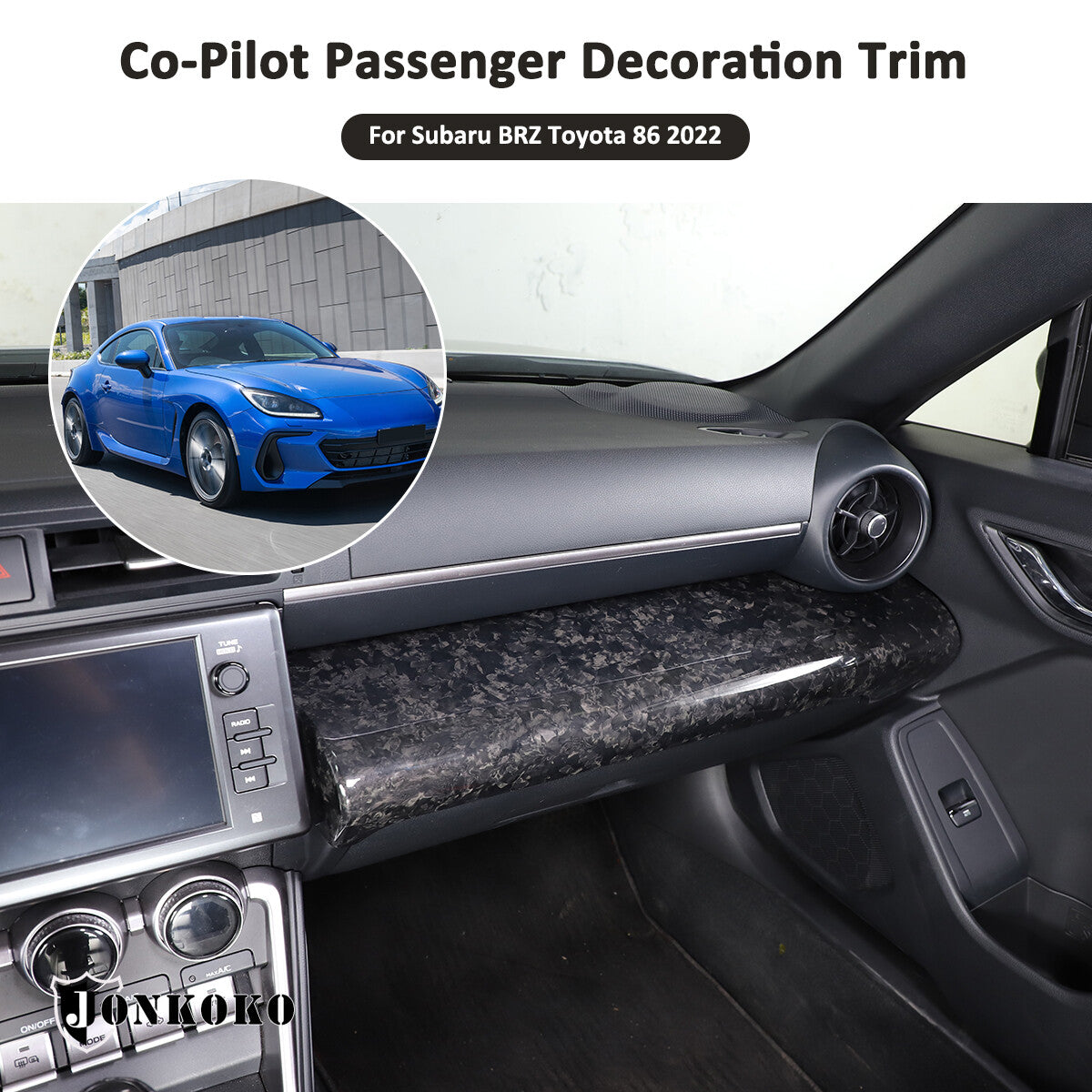 Forged Center Console Dashboard Panel Trim Cover For Toyota 86/Subaru BRZ 22-23 4