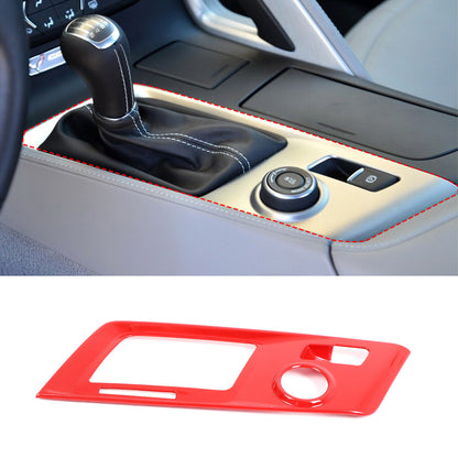 4pcs Red Gear Shift Panel Grab Handle Cover Trim For Corvette C7 2014-2019 7