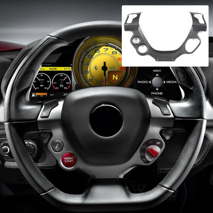 Matte Real Carbon Fiber Steering Wheel Button Trim For Ferrari 458 2011-2016 2