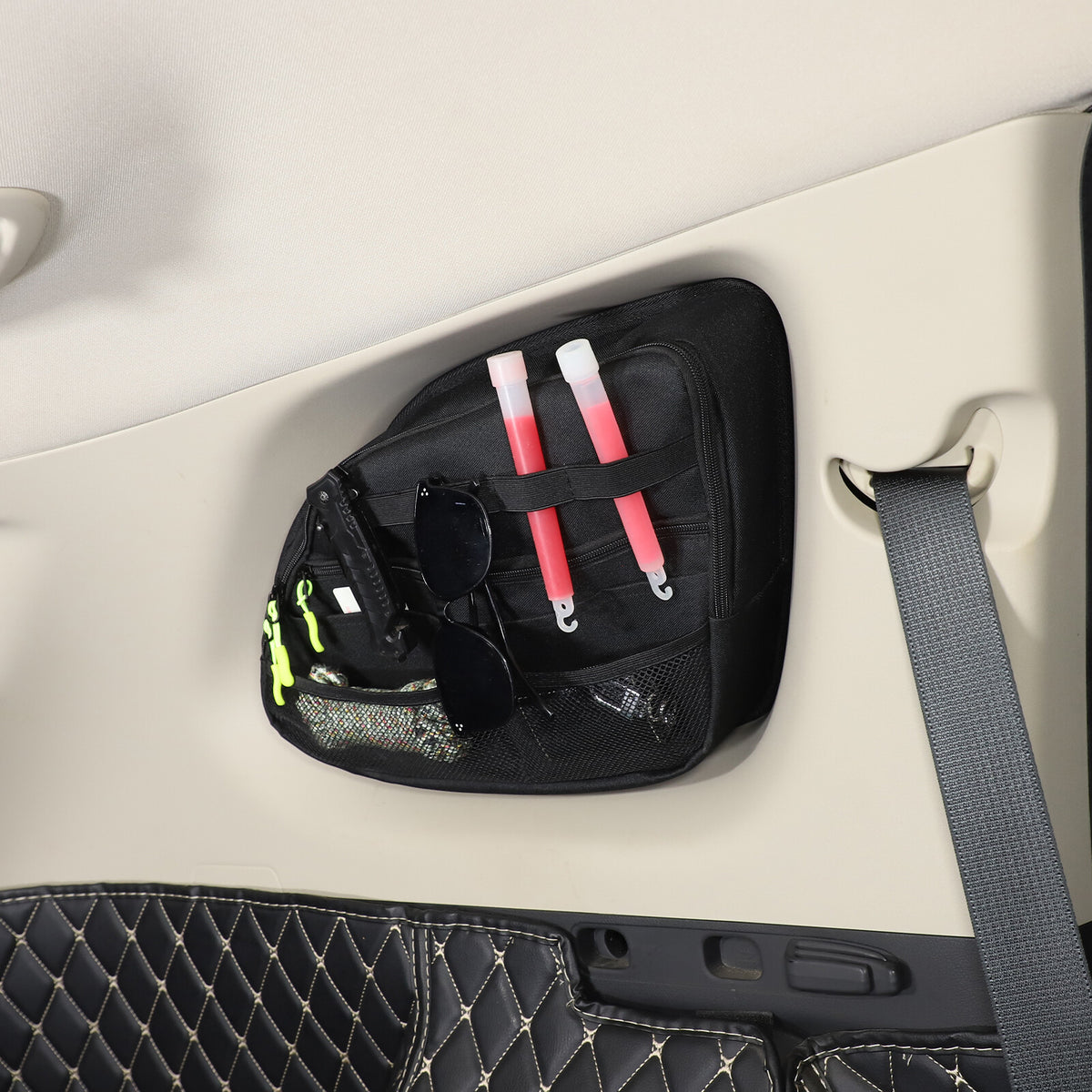 Rear Trunk Left Side Storage Bag Pocket Organizer For Mitsubishi Outlander 16-20 23