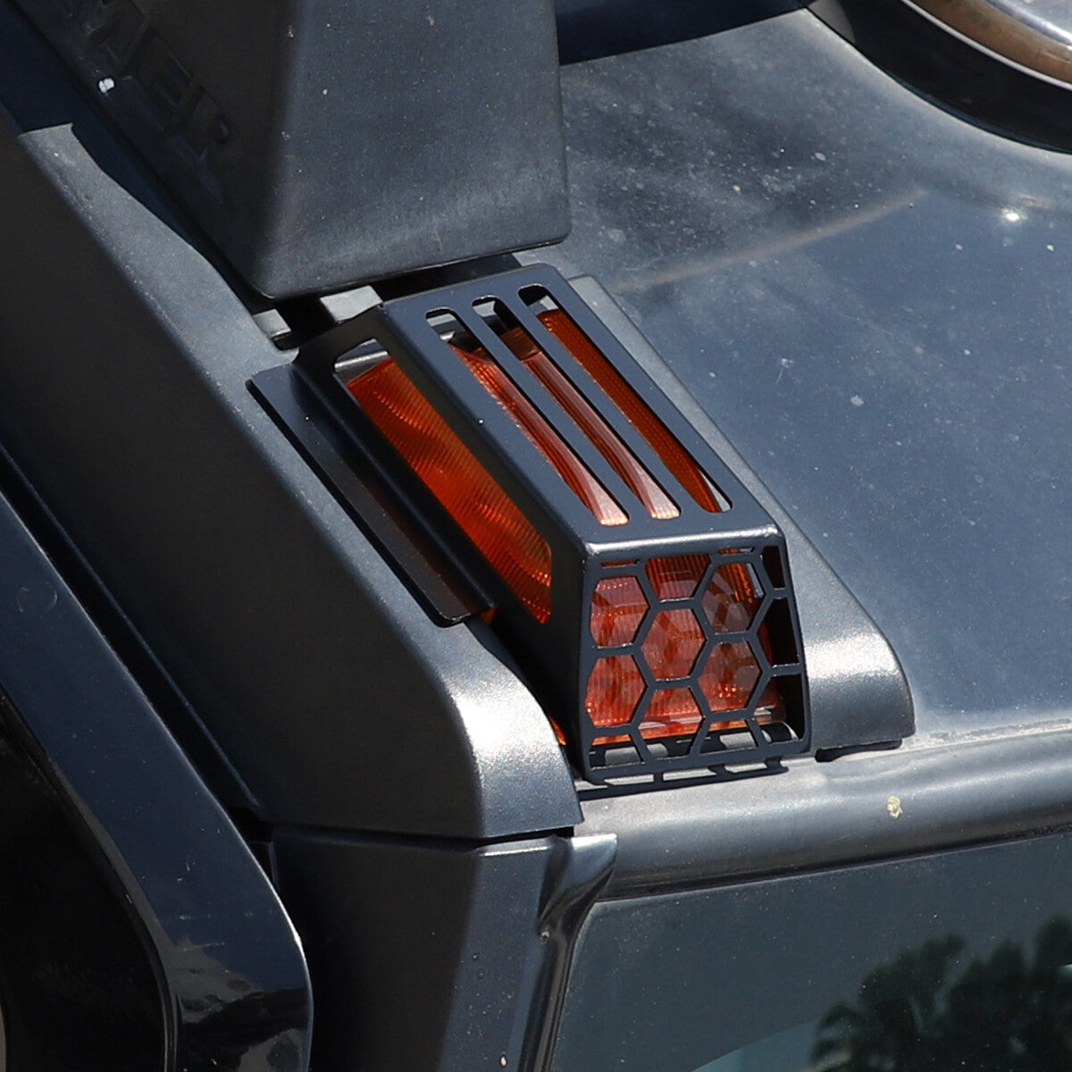 Carbon Steel Roof Cab Marker Running Lights Cover trim for Hummer H2 2003-09 11