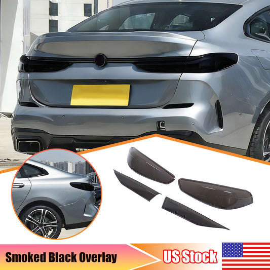 Smoked Blackout Tail Light Cover Overlay For BMW 2 Series Gran Coupe F44 20-24 1