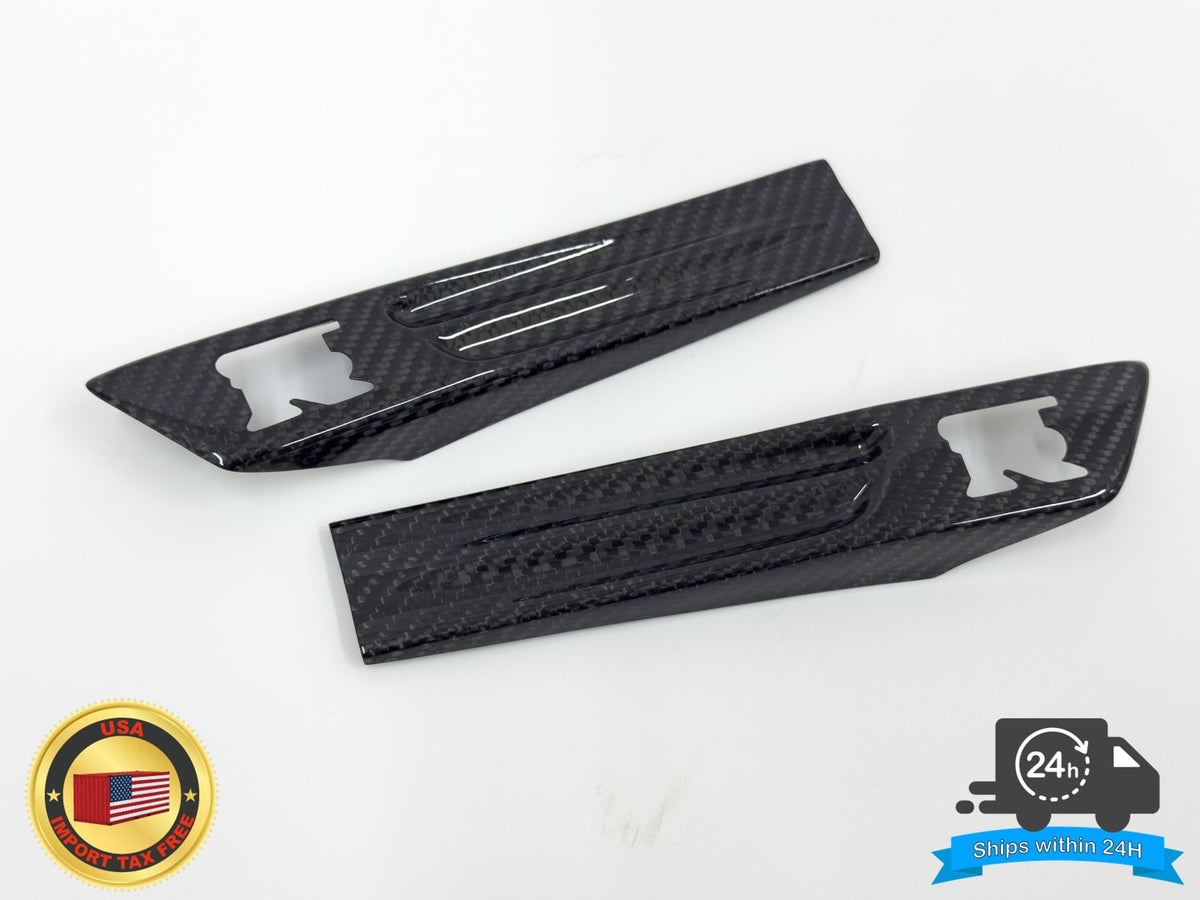 RSW Carbon Fender Emblem Panels For Nissan R35 GT-R MY07-13 Left & Right Handle 1