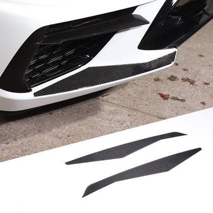 Carbon Fiber Front Bumper Lip shovel Corner Trim Cover For Corvette C8 20-26 US 2