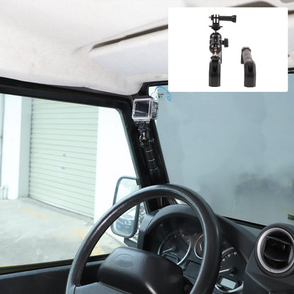Black Aluminum A-Pillar Handle Cam Mount For Land Rover Defender L316 2004-2018 20