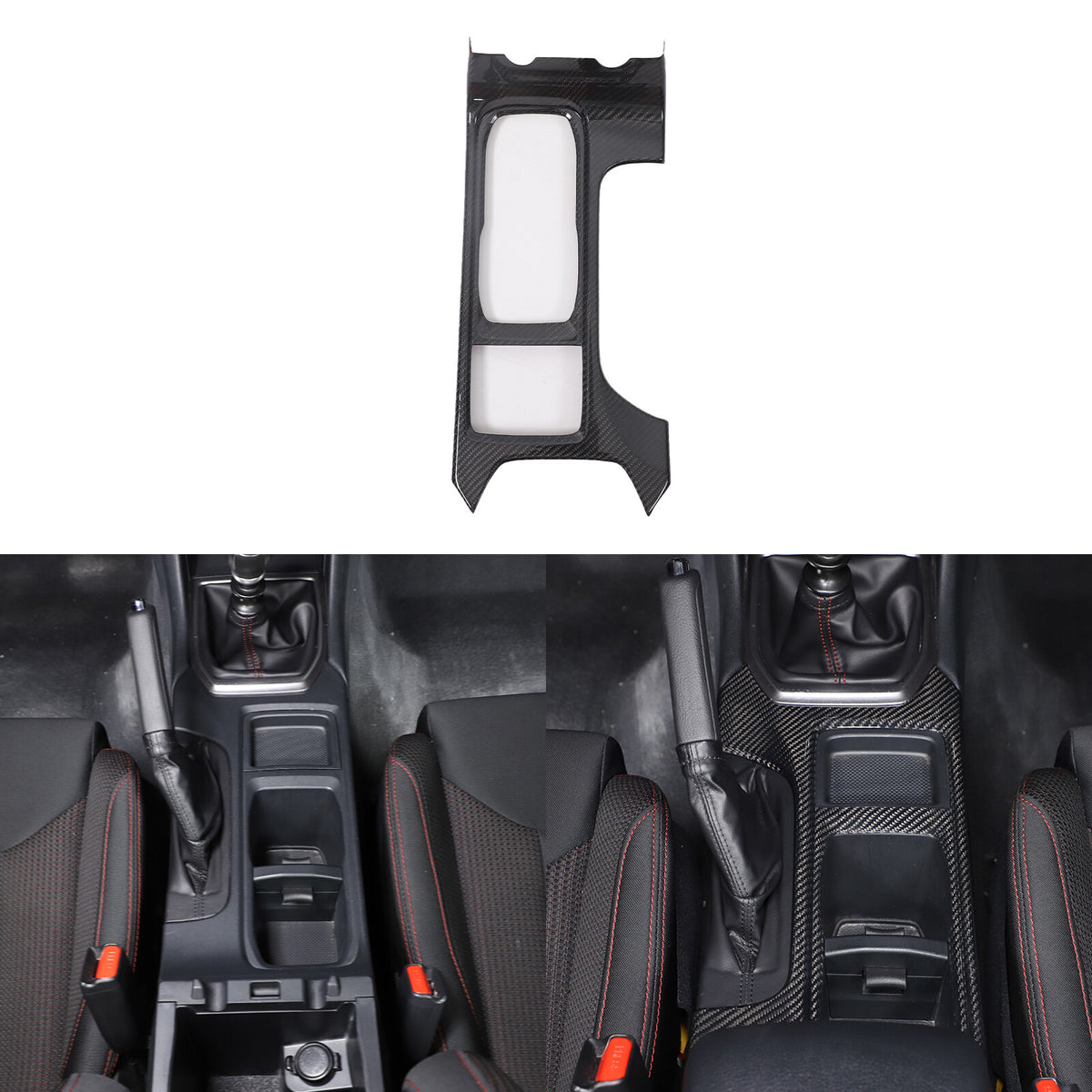 Real Carbon Fiber Console Gear Shift Panel For Subaru WRX STI VB S4 MT 2022 2024 8