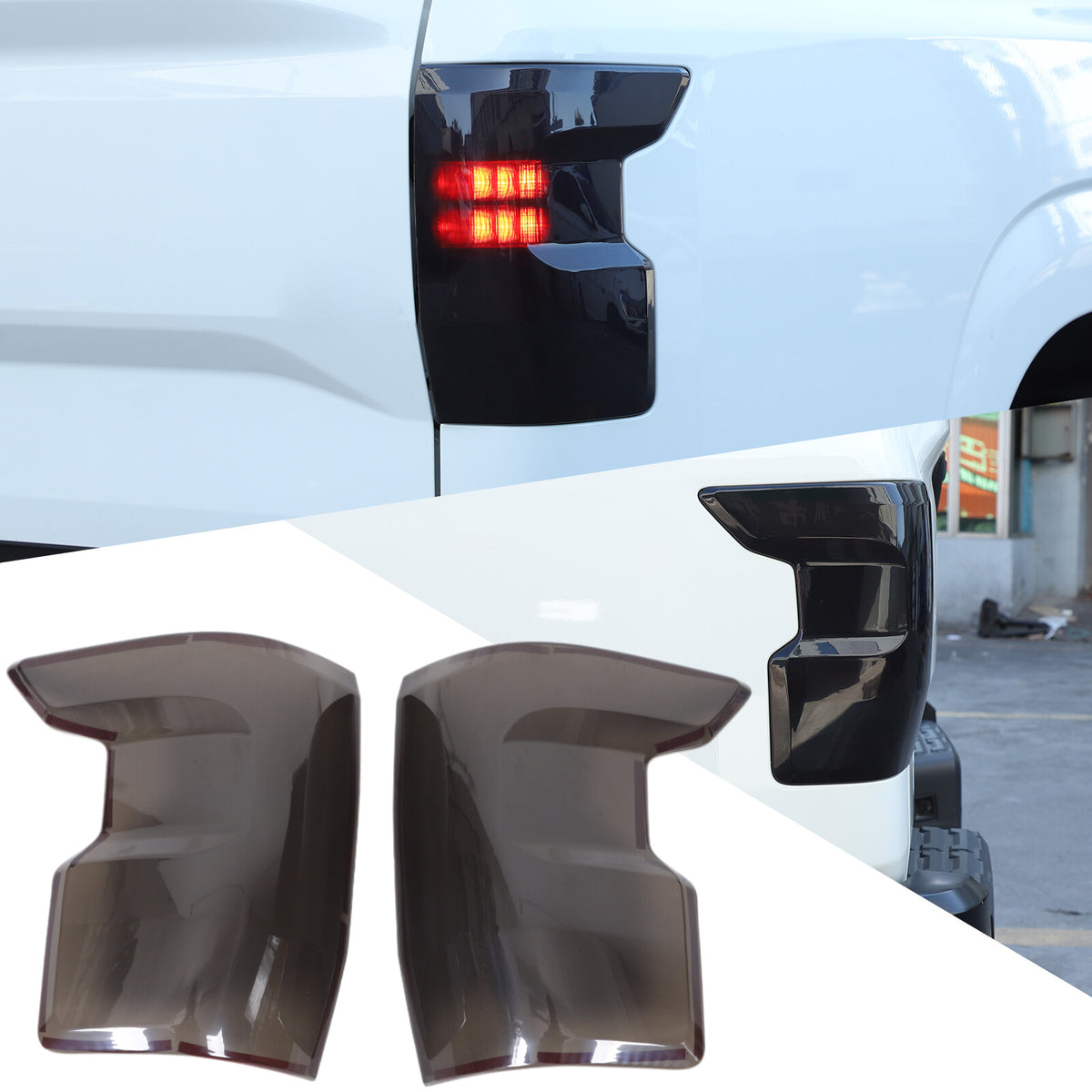 Smoked Blackout Tail Light Lamp Cover Bezel Overlay Trim For Nissan Frontier 22+ 6