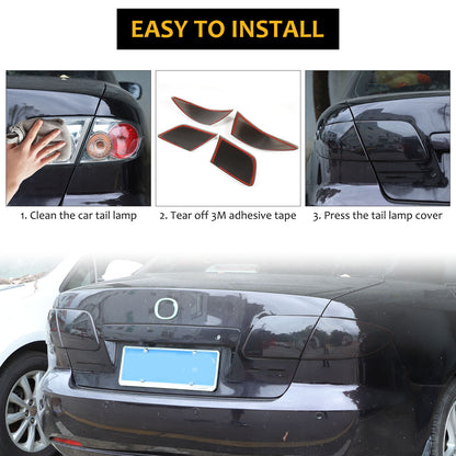 Smoked Black Tail Light Lamp Guard Cover Trim Bezels for Mazda 6 GG 2004~2008 10