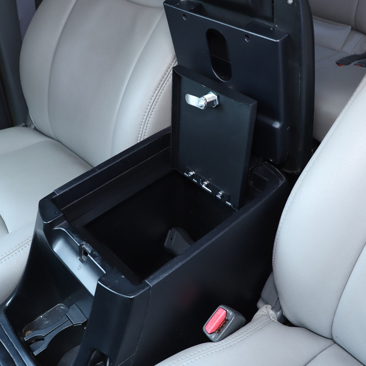 Locking Center Armrest Vault Safe Storage Box For Toyota Prado FJ120 03-09 4