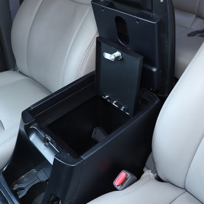 Locking Center Armrest Vault Safe Storage Box For Toyota Prado FJ120 03-09 4