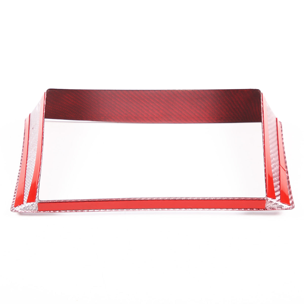 Red Carbon Fiber Dashboard Navigation Cover Trim for For Jaguar F-TYPE 2013-18 3