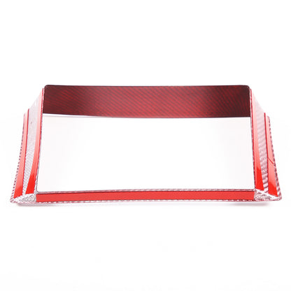 Red Carbon Fiber Dashboard Navigation Cover Trim for For Jaguar F-TYPE 2013-18 3