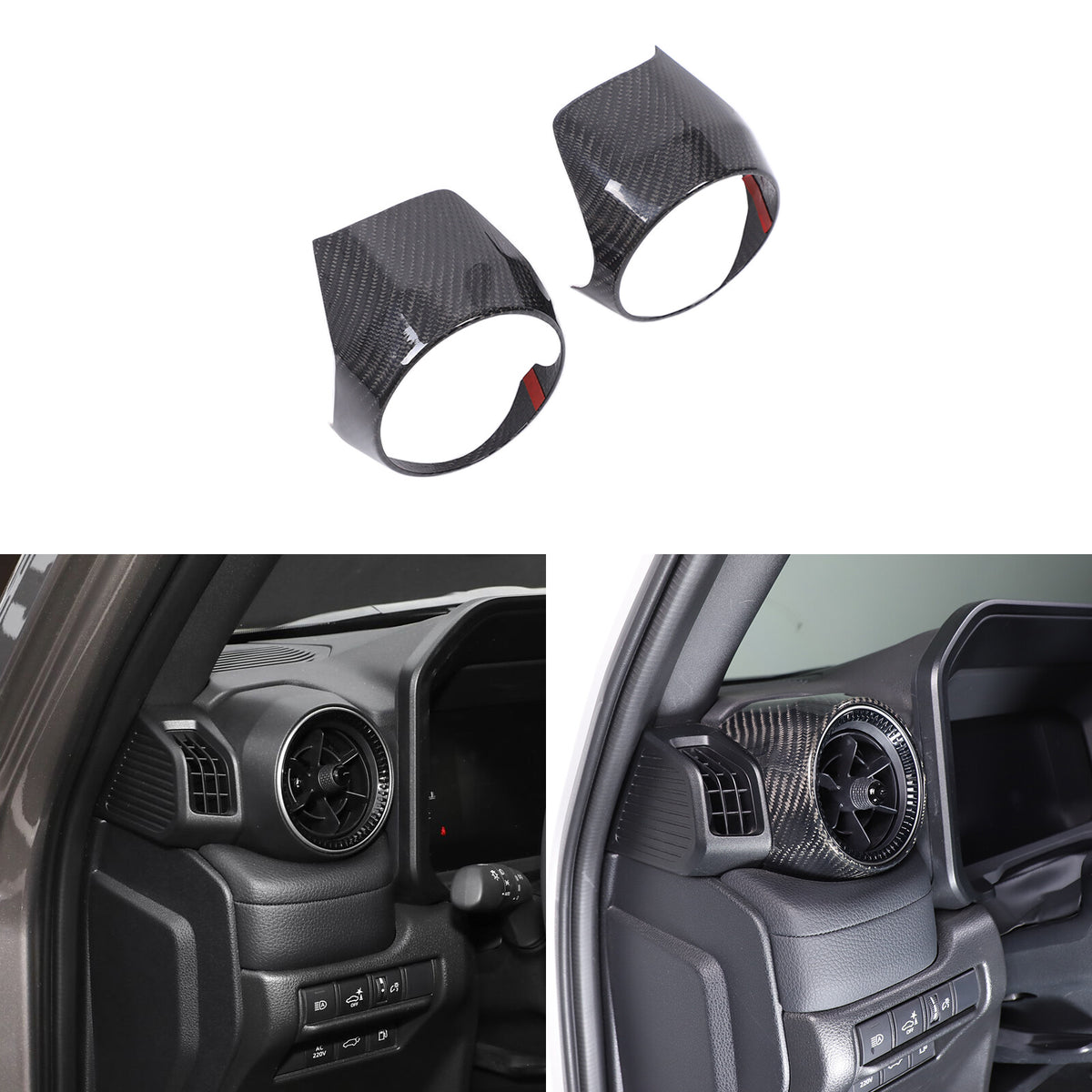 Real Carbon Fiber Side Air Outlet Trim for Toyota Land Cruiser Prado LC250 24+ 9