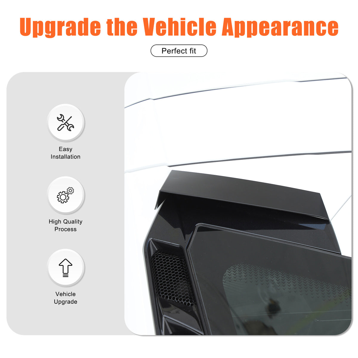 Matte Black Rear Windshield Spoiler Trim Strip For Corvette C8 Coupe 2020+ 5