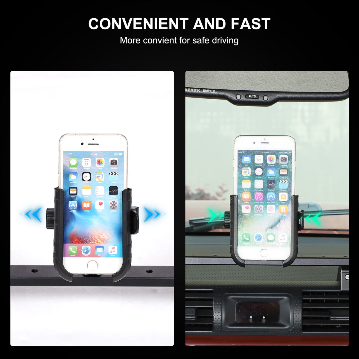 U Shape Center Console Phone Holder Bracket For Toyota FJ Cruiser 2007-2021 9