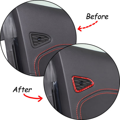 Red Soft Carbon Fiber Interior Decor Trim Kit Cover Set For Corvette C8 20-25 95