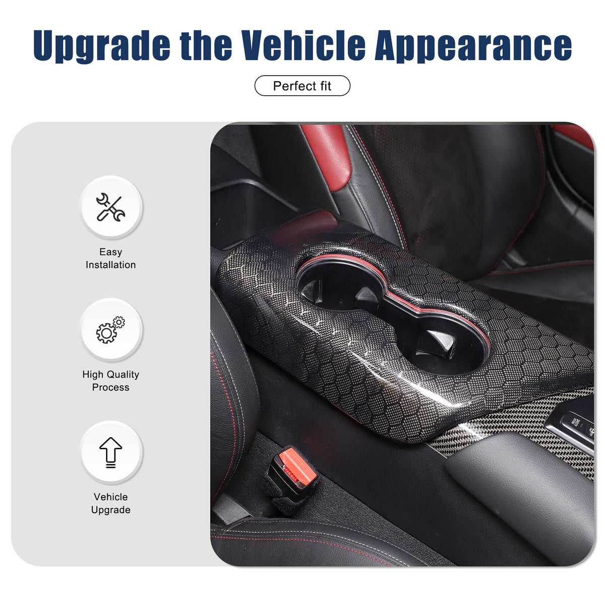 Real Carbon Fiber Center Armrest Box Panel Trim Cover For Toyota Supra A90 19-24 7
