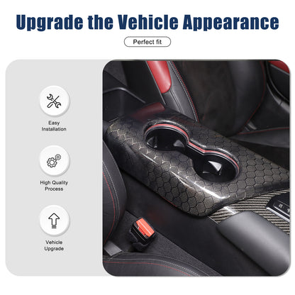 Real Carbon Fiber Center Armrest Box Panel Trim Cover For Toyota Supra A90 19-24 7