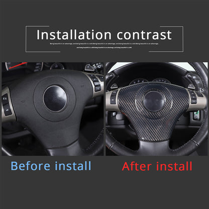 Real Carbon Fiber Steering Wheel Center Surround Trim Cover For Corvette C6 05+ 6